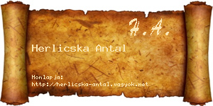 Herlicska Antal névjegykártya